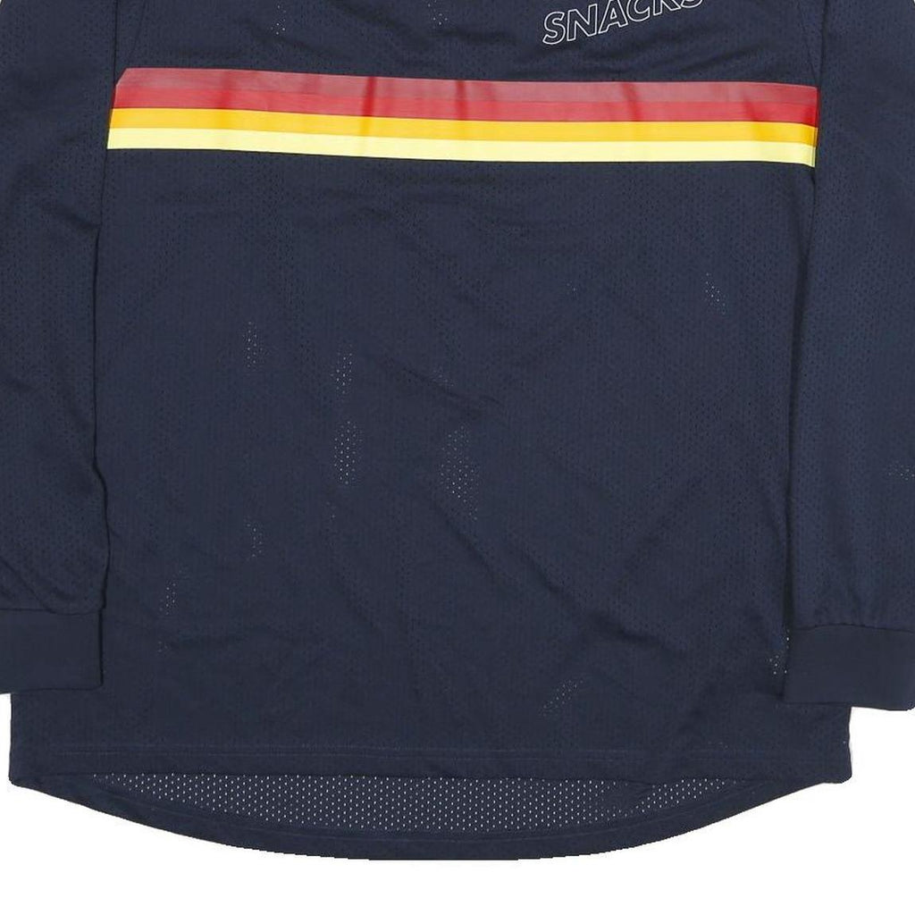 NIKE Mens Navy Blue Quarter Snacks Long Sleeve Crew Neck Polyester Blend XL