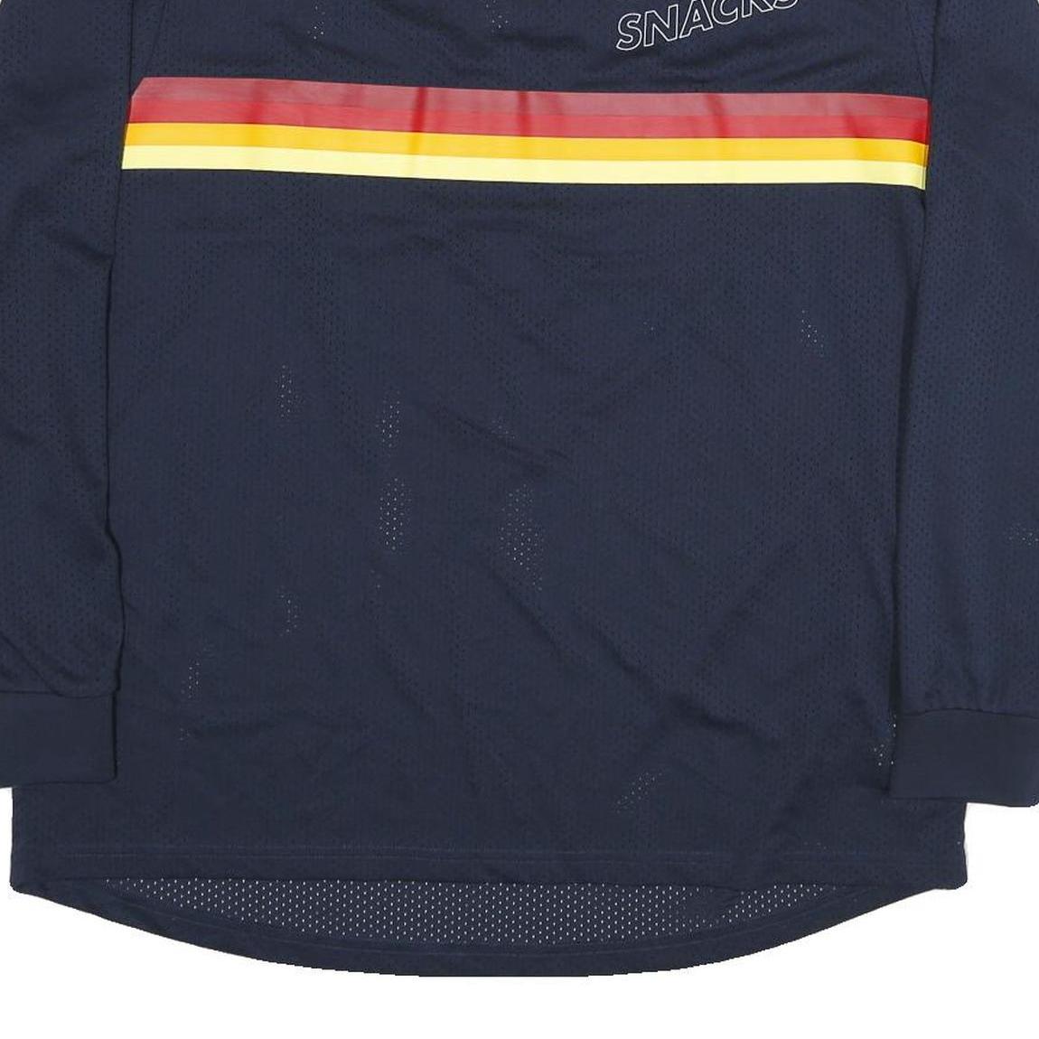 NIKE Mens Navy Blue Quarter Snacks Long Sleeve Crew Neck Polyester Blend XL