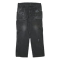 DICKIES Mens Black Regular Fit Straight Denim Jeans W34 L29 Workwear Zip Closure