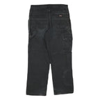 DICKIES Mens Black Regular Fit Straight Denim Jeans W34 L29 Workwear Zip Closure