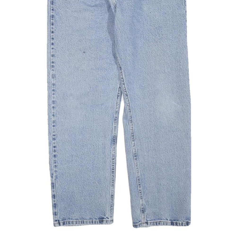 WRANGLER Womens Light Blue Regular Straight Denim Jeans W34 L30 Zip Cotton Blend