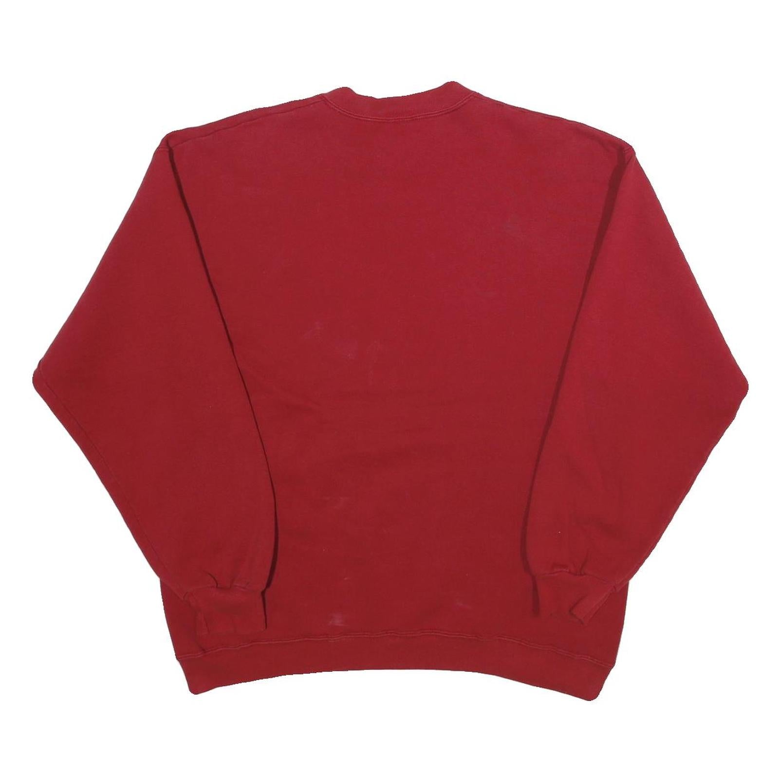 IVY CREW Mens Red Crew Neck L Sweatshirt Cotton Blend Casual Wear