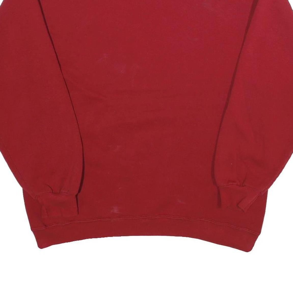 IVY CREW Mens Red Crew Neck L Sweatshirt Cotton Blend Casual Wear