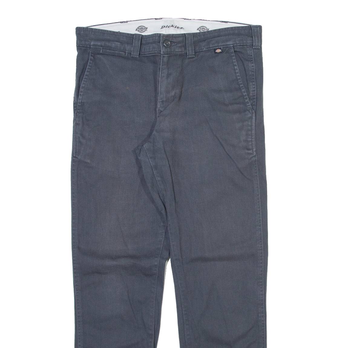 DICKIES Mens Trousers Grey Regular Straight W32 L29