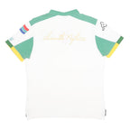 KAPPA Mens White Green & Yellow South Africa Short Sleeve Polo Shirt L Cotton