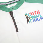 KAPPA Mens White Green & Yellow South Africa Short Sleeve Polo Shirt L Cotton