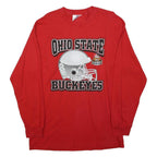TRI LAKE Mens Red Ohio State Buckeyes Graphic T-Shirt L Long Sleeve Crew Neck
