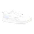 REEBOK Girls White Low Top Trainers Synthetic UK 2.5 Comfortable School Shoes