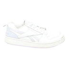 REEBOK Girls White Low Top Trainers Synthetic UK 2.5 Comfortable School Shoes