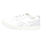REEBOK Girls White Low Top Trainers Synthetic UK 2.5 Comfortable School Shoes