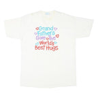 PEACOCK Mens White Grandfathers Give The Worlds Best Hugs Graphic T-Shirt XL