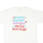 PEACOCK Mens White Grandfathers Give The Worlds Best Hugs Graphic T-Shirt XL