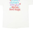 PEACOCK Mens White Grandfathers Give The Worlds Best Hugs Graphic T-Shirt XL