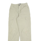 BAC Womens Relaxed Beige Cargo Trousers W25 L29 Cotton Blend Lightweight Zip