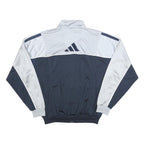 ADIDAS Mens Blue & Grey Athletic Jacket L Polyester Zip Track Sports Casual
