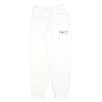 NIKE Mens Joggers White S W26 L28 Cotton Blend Regular Tapered Drawstring