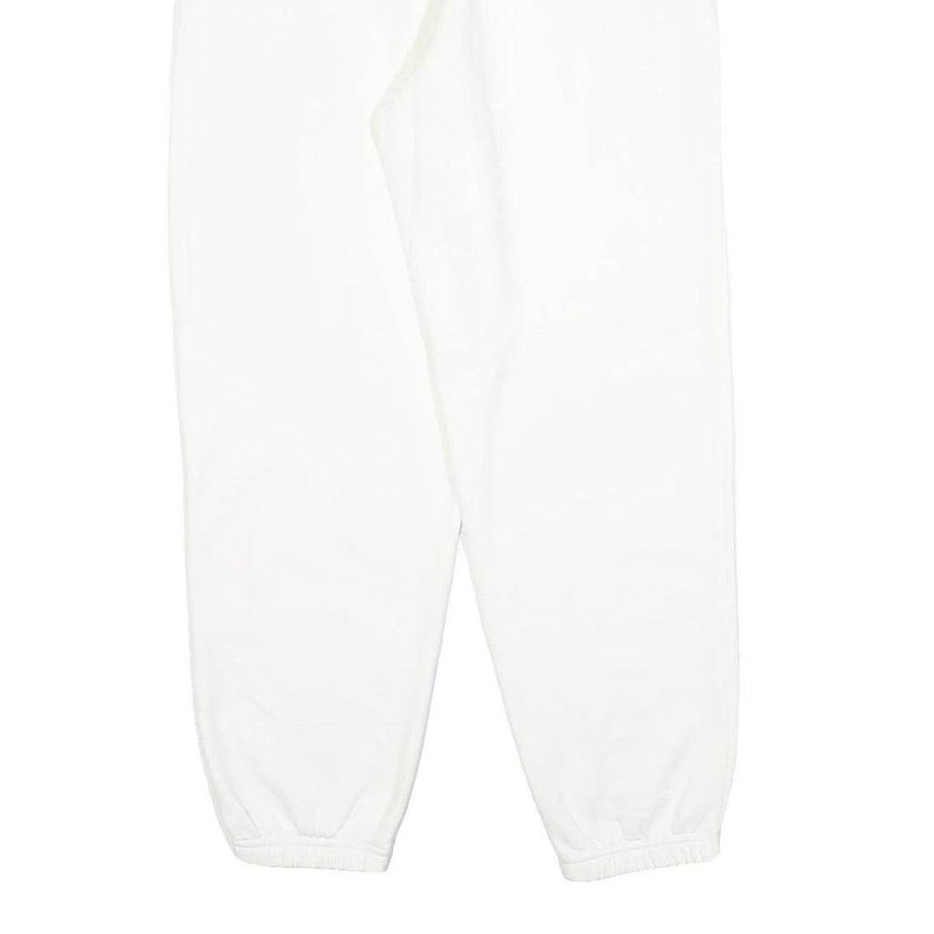NIKE Mens Joggers White S W26 L28 Cotton Blend Regular Tapered Drawstring