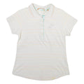 TED BAKER Womens Polo Shirt White Striped M