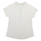 TED BAKER Womens Polo Shirt White Striped M