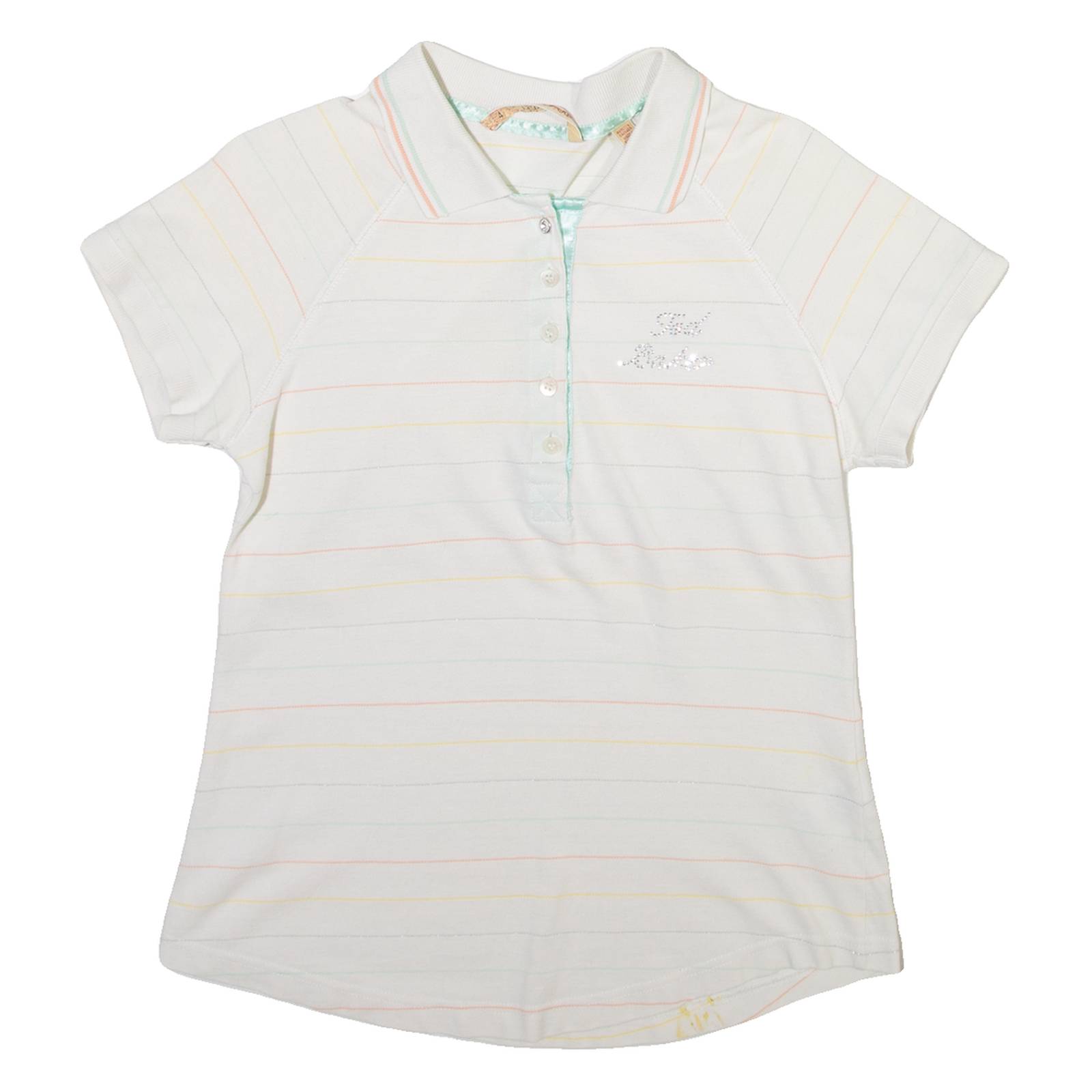 TED BAKER Womens Polo Shirt White Striped M