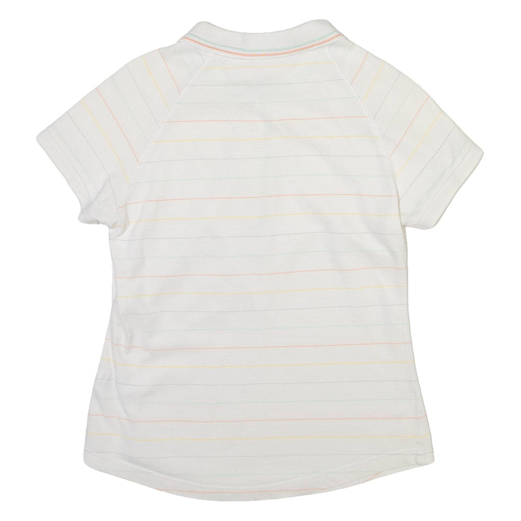TED BAKER Womens Polo Shirt White Striped M