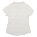 TED BAKER Womens Polo Shirt White Striped M