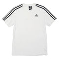 ADIDAS Mens White & Black Classic T-Shirt XS Short Sleeve Crew Neck Sportswear