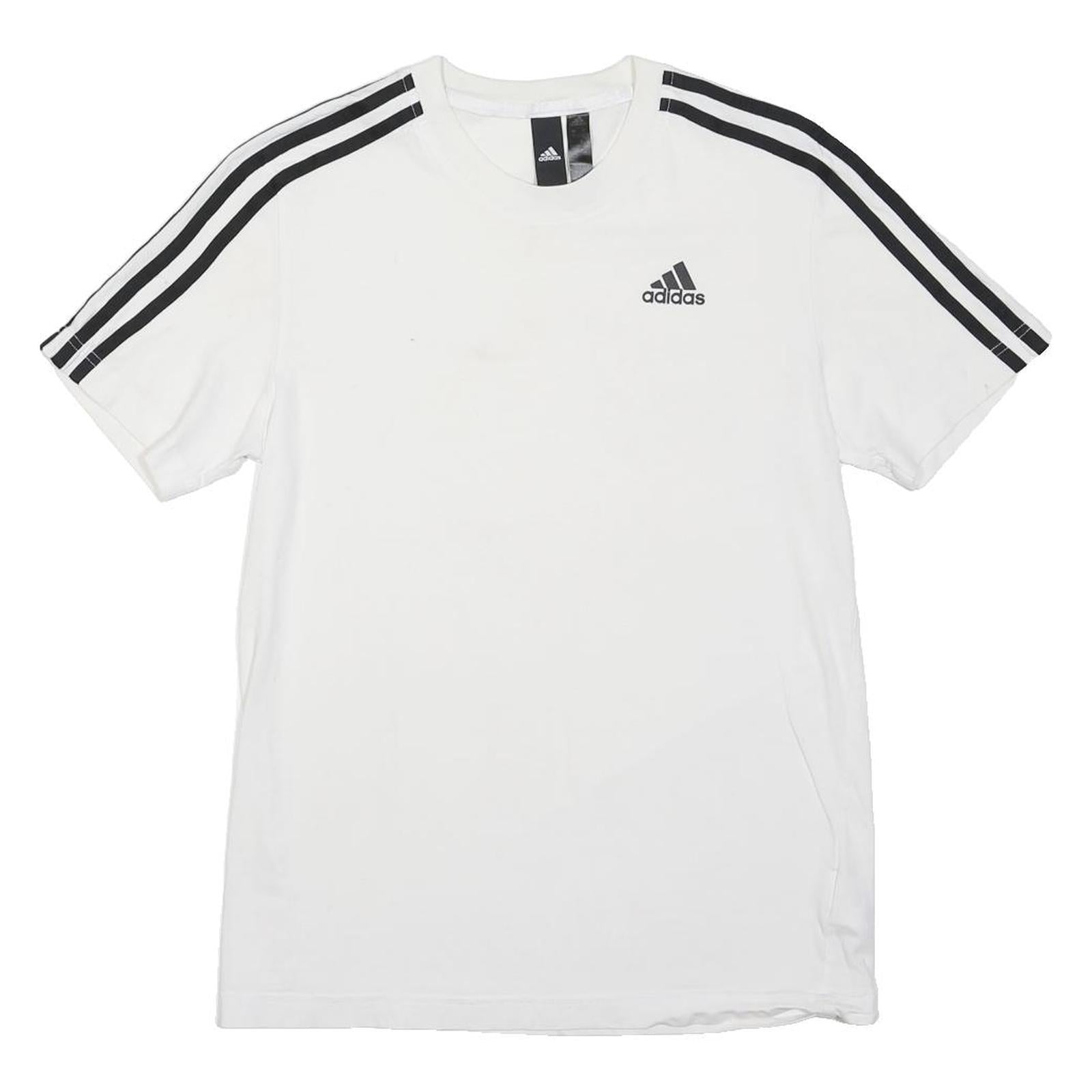 ADIDAS Mens White & Black Classic T-Shirt XS Short Sleeve Crew Neck Sportswear