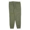 BLUE MOTION Mens Cotton Blend Olive Regular Fit Drawstring Trousers W32 L28