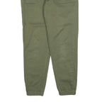 BLUE MOTION Mens Cotton Blend Olive Regular Fit Drawstring Trousers W32 L28