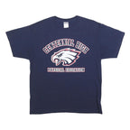 JERZEES Mens Navy Blue L Physical Education Graphic T-Shirt Short Sleeve Crew