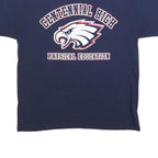 JERZEES Mens Navy Blue L Physical Education Graphic T-Shirt Short Sleeve Crew