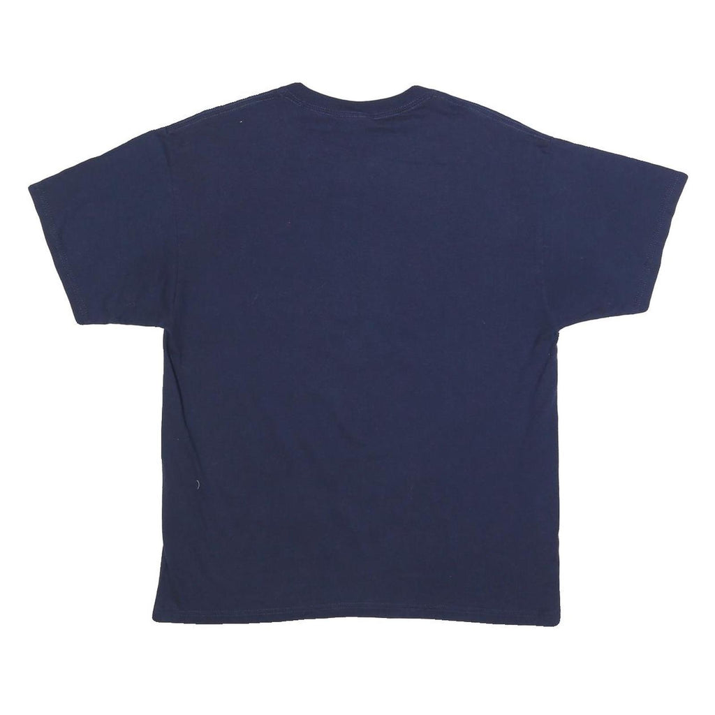 JERZEES Mens Navy Blue L Physical Education Graphic T-Shirt Short Sleeve Crew