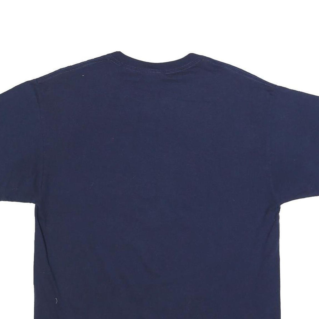 JERZEES Mens Navy Blue L Physical Education Graphic T-Shirt Short Sleeve Crew