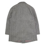 J S CLAIRE Womens Blazer Jacket Grey Wool Herringbone L