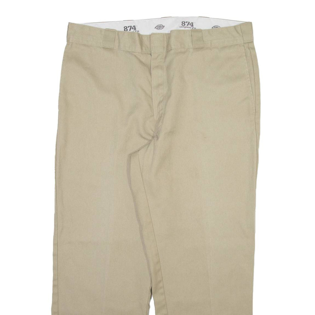 DICKIES 874 Workwear Mens Trousers Beige Regular Straight W38 L29