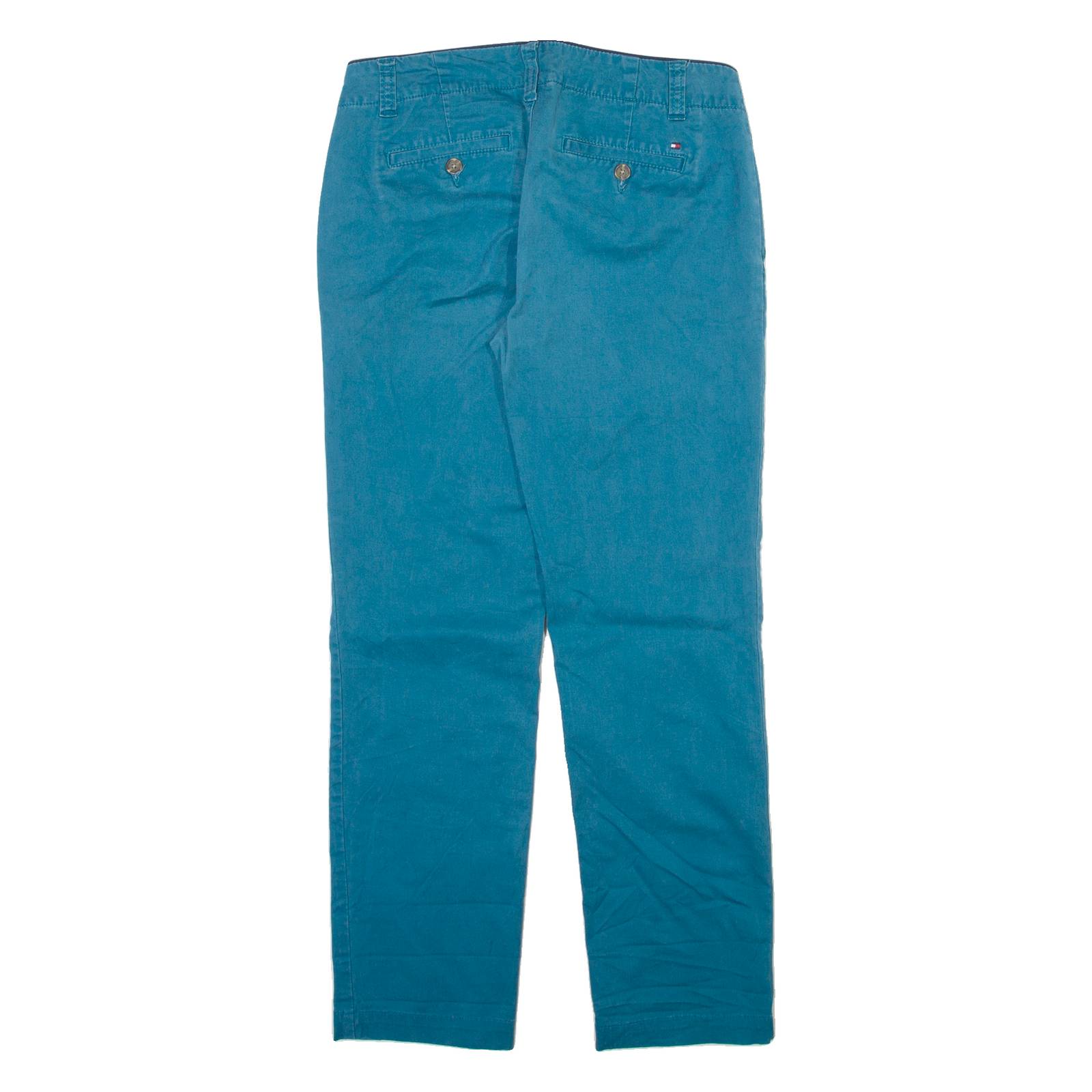 TOMMY HILFIGER Womens Trousers Blue Slim Straight W29 L28