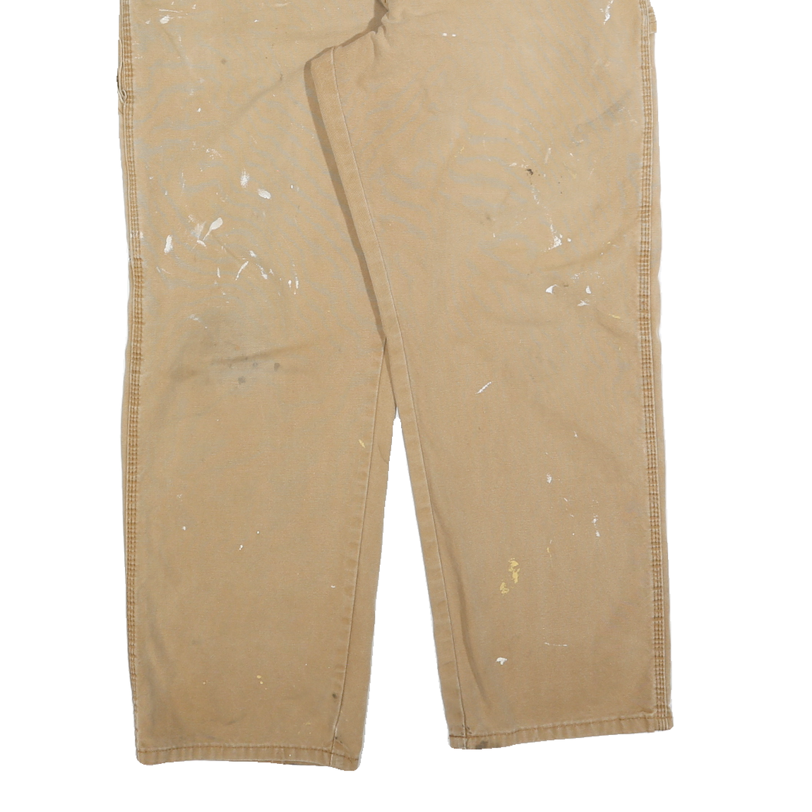 DICKIES Mens Regular Fit Beige Jeans Cotton Blend Zip W38 L30 Workwear Durable