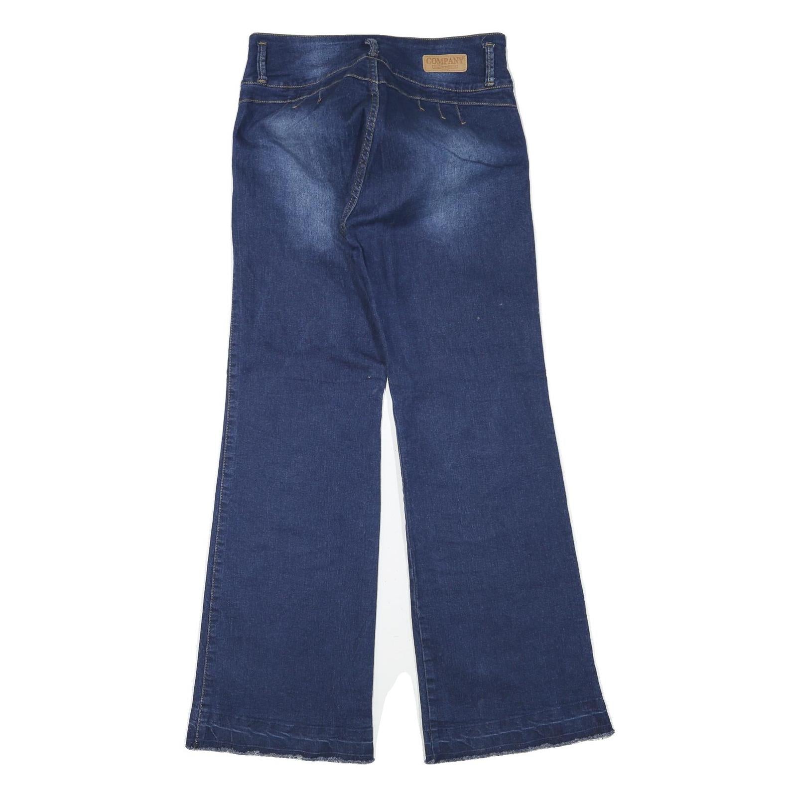 CP COMPANY Womens Jeans Blue Regular Flared Denim Medium W30 L28 Zip Cotton