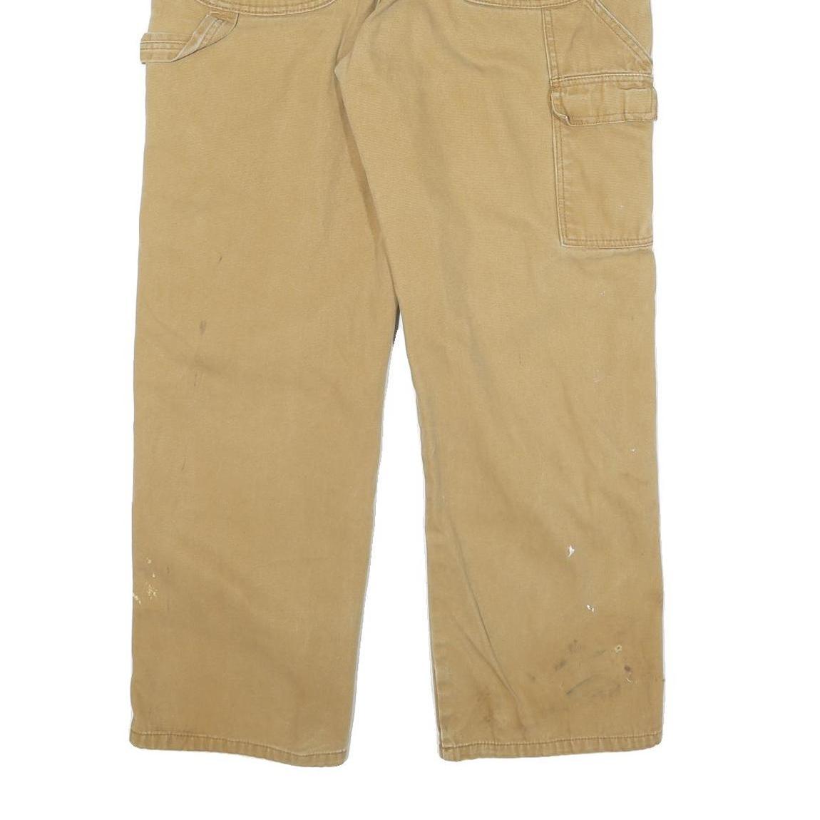 DICKIES Mens Beige Regular Fit Straight Leg Denim Cotton Blend Medium Wash W32