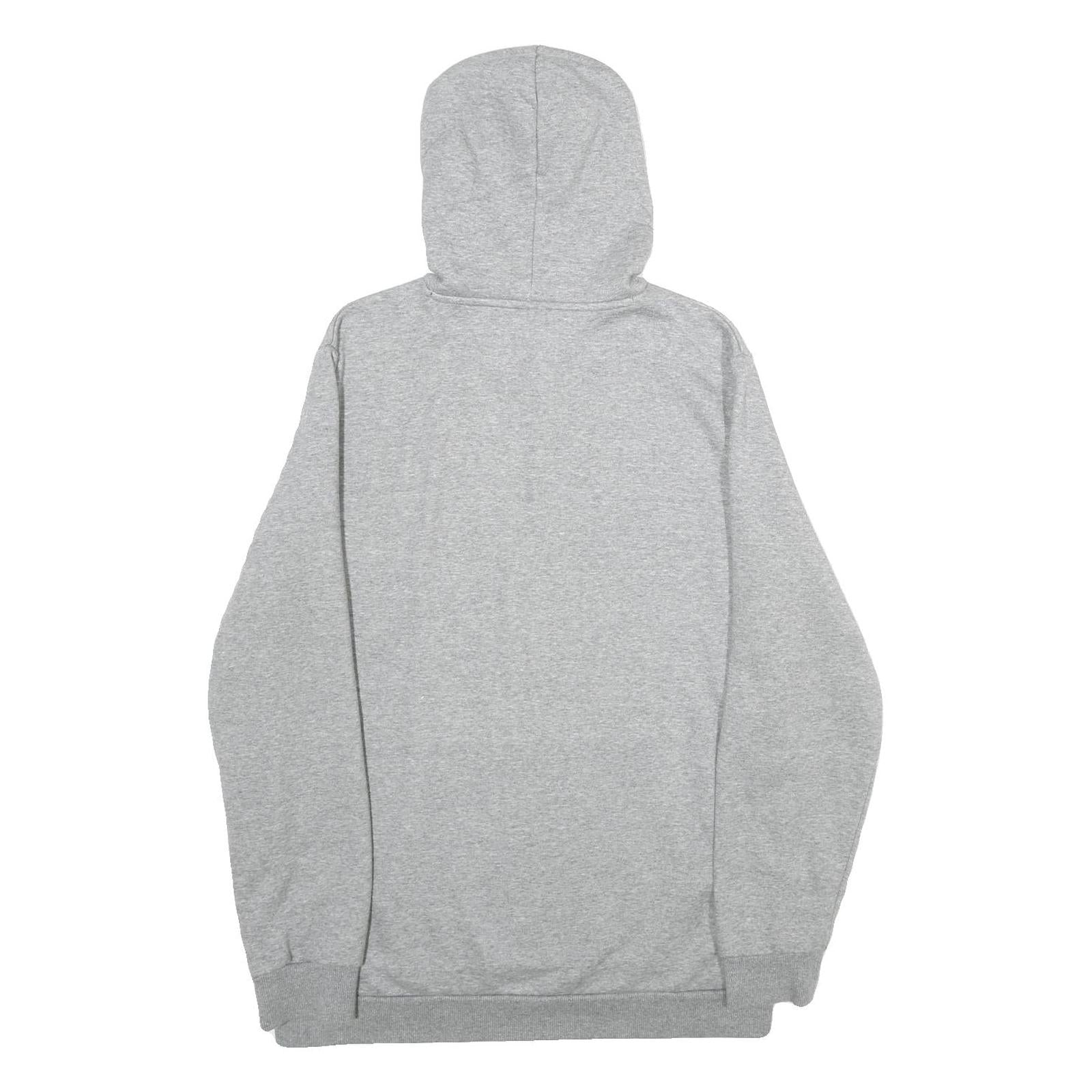 PUMA Mens Grey Hoodie L Cotton Blend Pullover Casual Sweatshirt