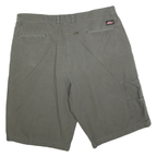 DICKIES Mens Shorts Green XL W38 Casual Cotton Blend Plain Cargo Workwear