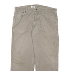 CARHARTT Mens Cotton Blend Beige Loose Straight Trousers W40 L30 Workwear Casual