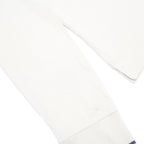 ASICS Mens Cream & Blue Long Sleeve Plain Polo Shirt L Cotton Casual Sportswear