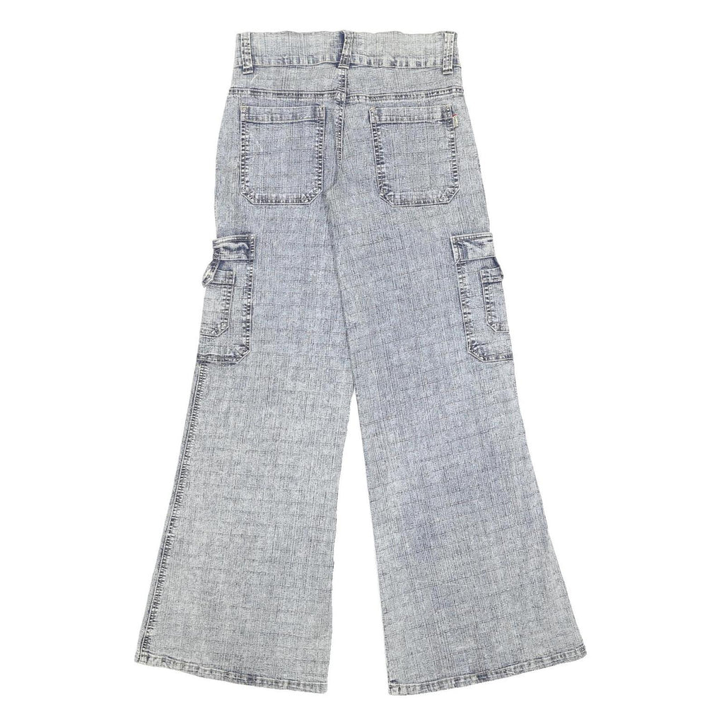 FIONELLA Womens Jeans Blue Loose Wide-Leg Denim Medium W28 L33 Casual Style Zip