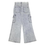 FIONELLA Womens Jeans Blue Loose Wide-Leg Denim Medium W28 L33 Casual Style Zip