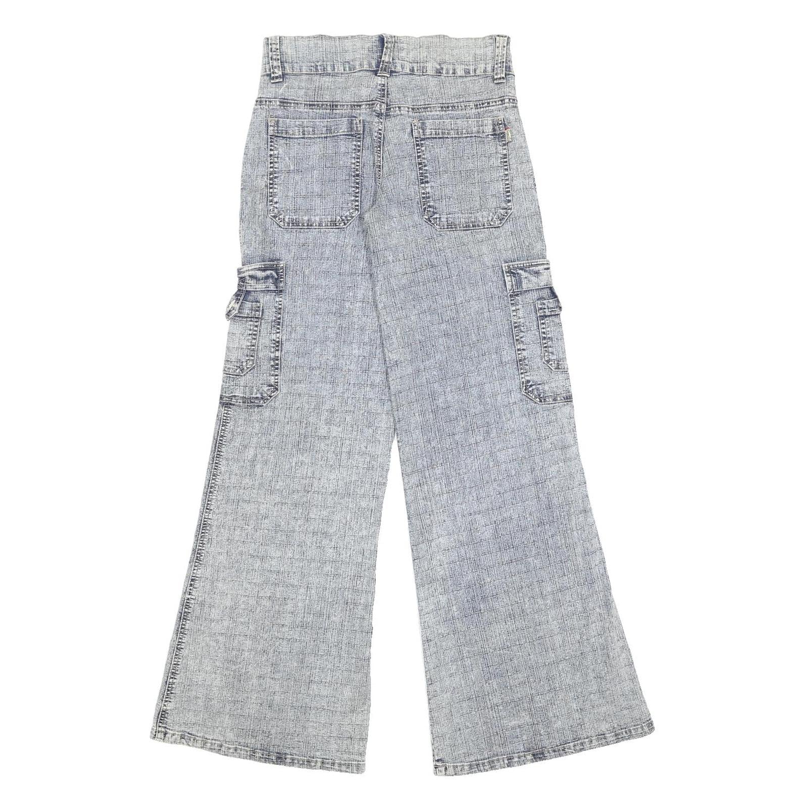 FIONELLA Womens Jeans Blue Loose Wide-Leg Denim Medium W28 L33 Casual Style Zip