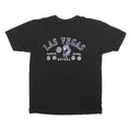 Womens Black Las Vegas Graphic Logo Cotton Blend T-Shirt L Short Sleeve Crew
