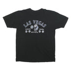 Womens Black Las Vegas Graphic Logo Cotton Blend T-Shirt L Short Sleeve Crew