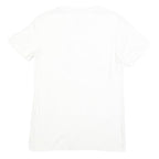 ADIDAS Mens White Cotton Blend T-Shirt S Short Sleeve Crew Neck Logo Graphic